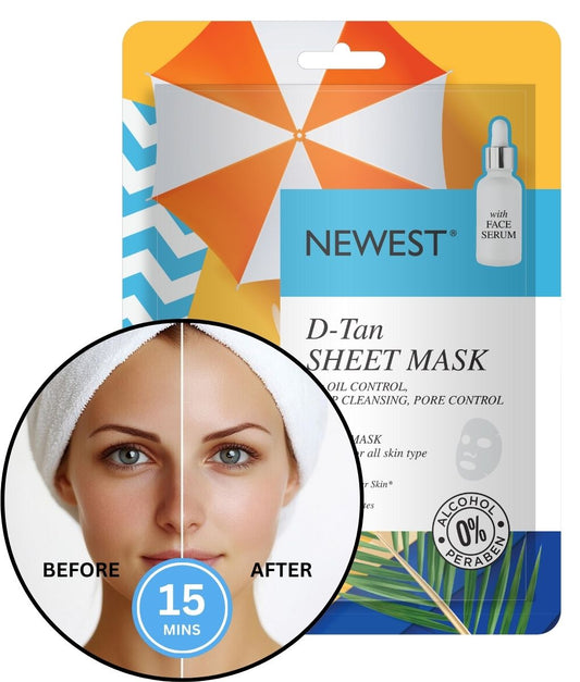 NEWEST D-TAN SHEET MASK WITH EXTRA SERUM