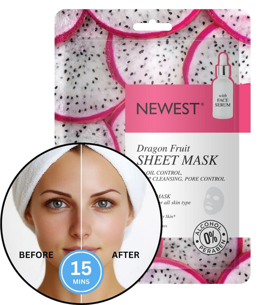 NEWEST DRAGON FRUIT SHEET MASK WITH EXTRA SERUM