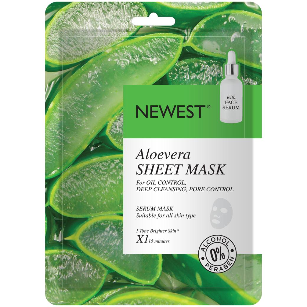 NEWEST ALOE VERA SHEET MASK WITH EXTRA SERUM