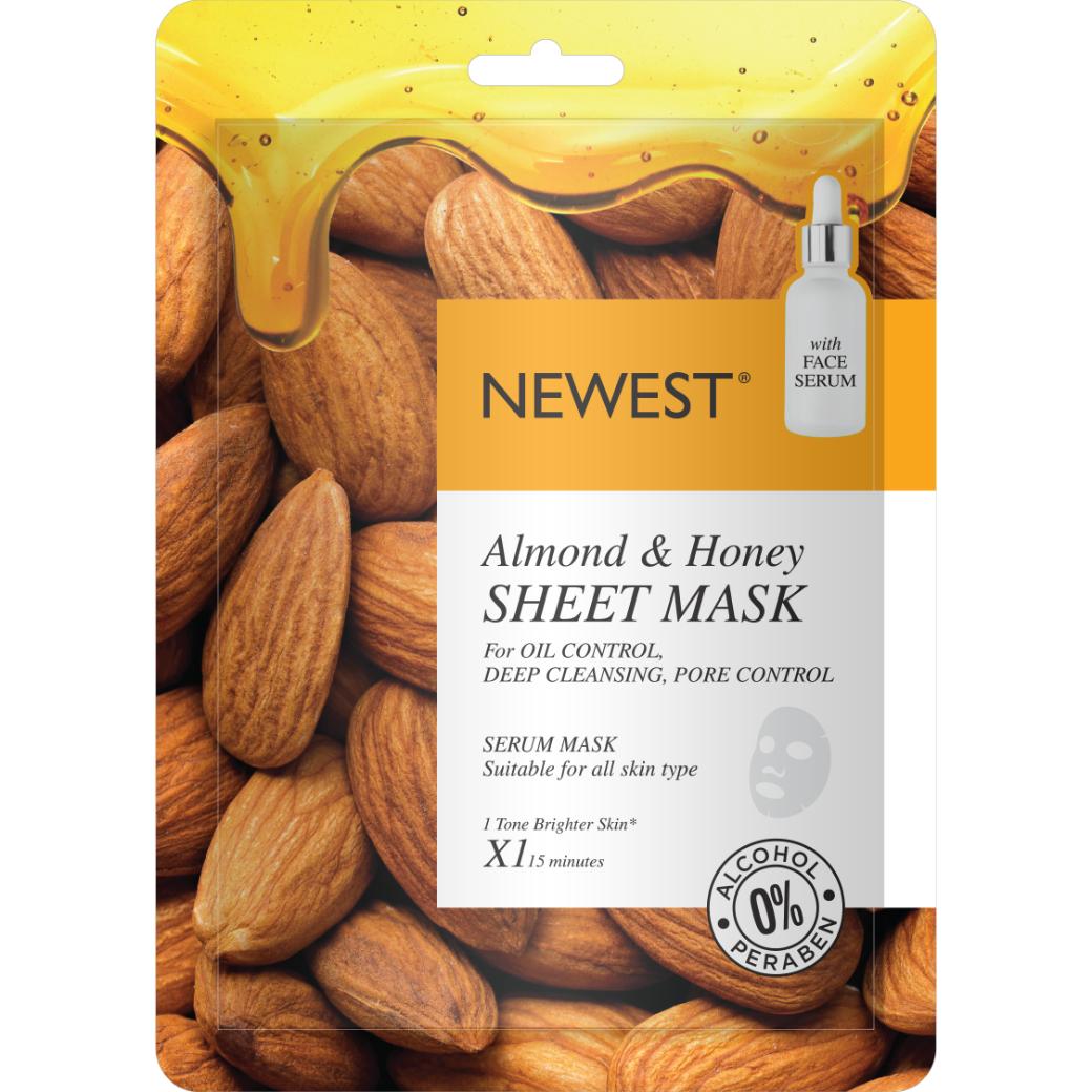 NEWEST ALMOND & HONEY SHEET MASK WITH EXTRA SERUM