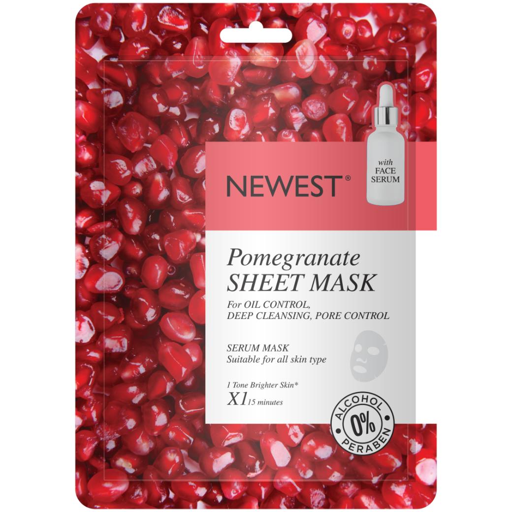 NEWEST POMEGRANATE SHEET MASK WITH EXTRA SERUM